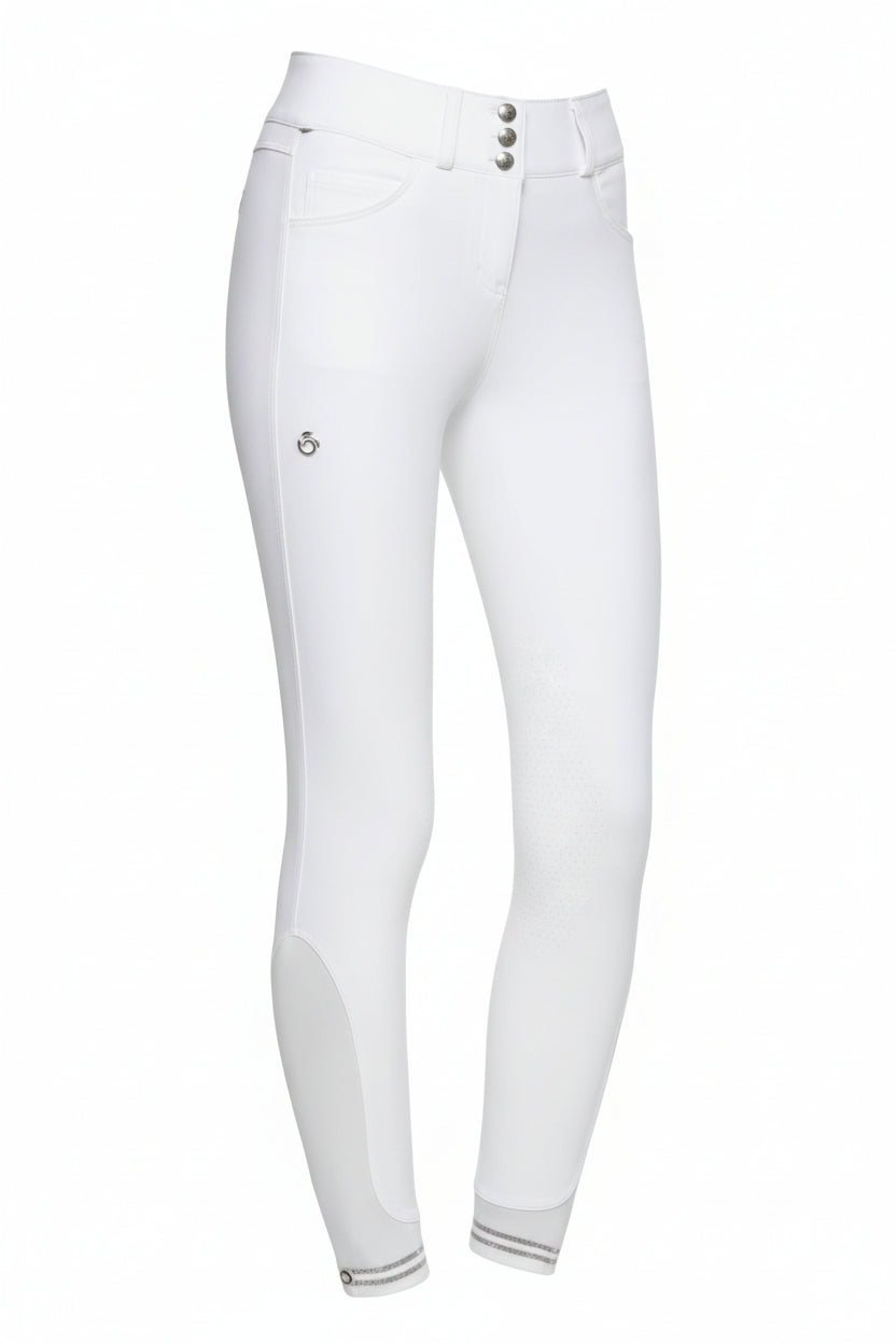 Cavalleria Toscana High Waist Ridebukser M. Fuldgrip - Hvid