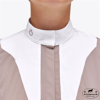 Cavalleria Toscana Jersey Poplin Bib Stævneshirt - Lys Taupe