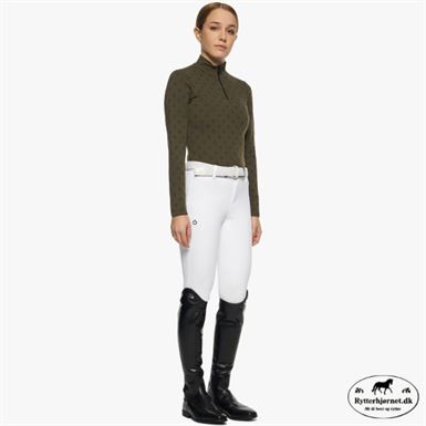 Cavalleria Toscana Mini Print Jeresy Zip Bluse Til Børn - Grøn