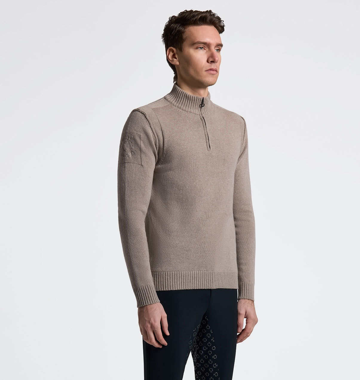 Cavalleria Toscana Pure Wool 1/2 Zip Sweater