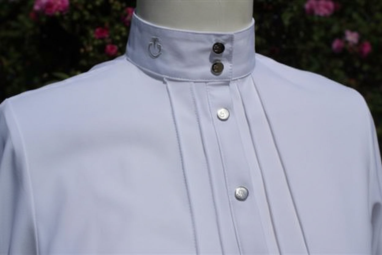 Cavalleria Toscana Pleated Stævnepolo - Hvid