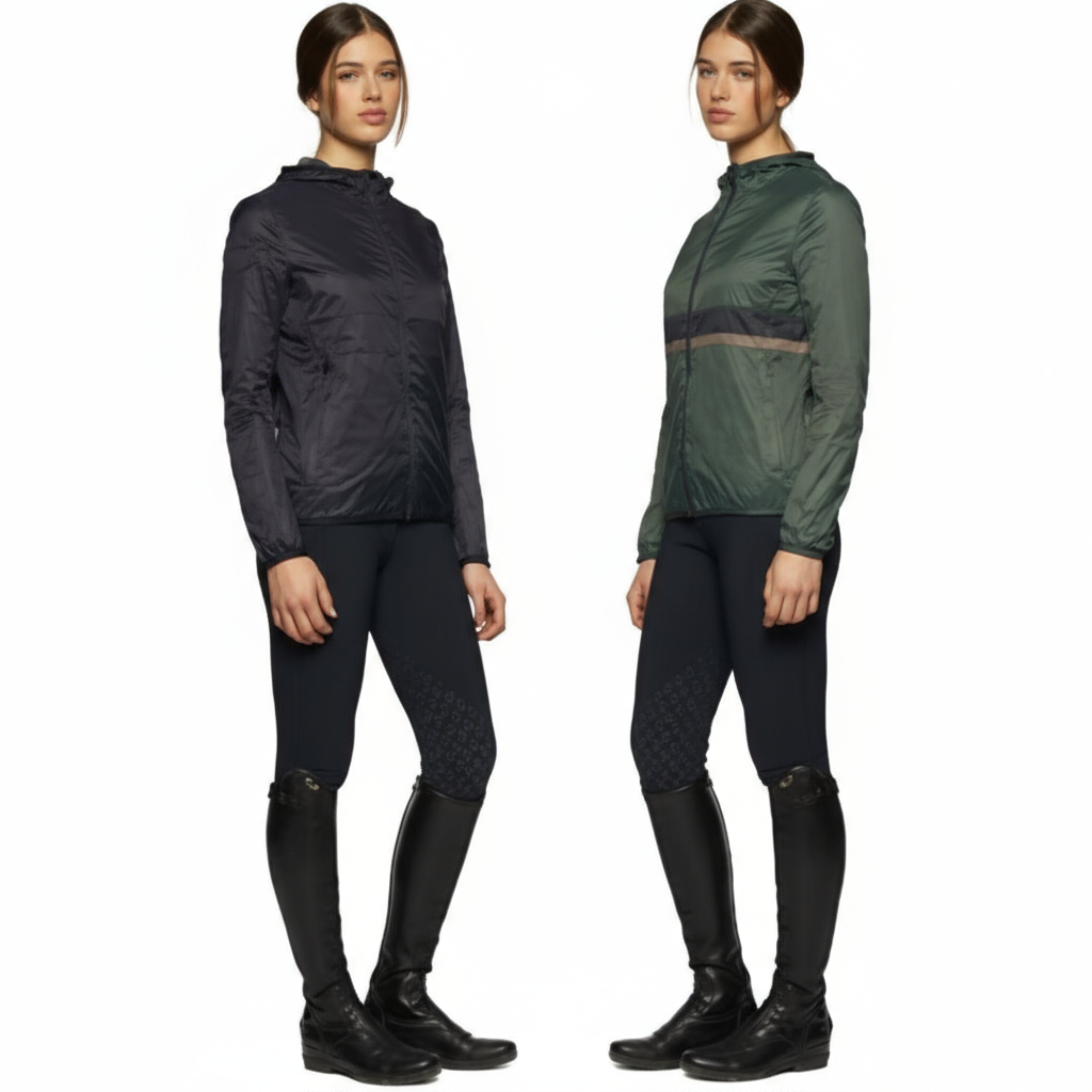 Cavalleria Toscana Vendbar Reversible Letvægtsjakke - Navy/Grøn