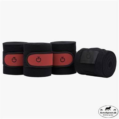 Cavalleria Toscana Fleecebandager 4-pak - Sort/Teracotta