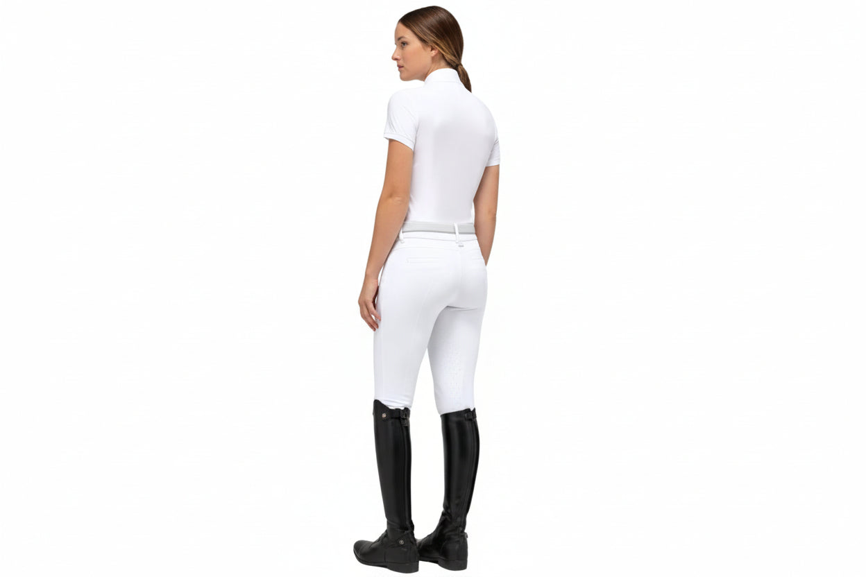 Cavalleria Toscana Jersey Poplin Bib Stævneshirt - Hvid
