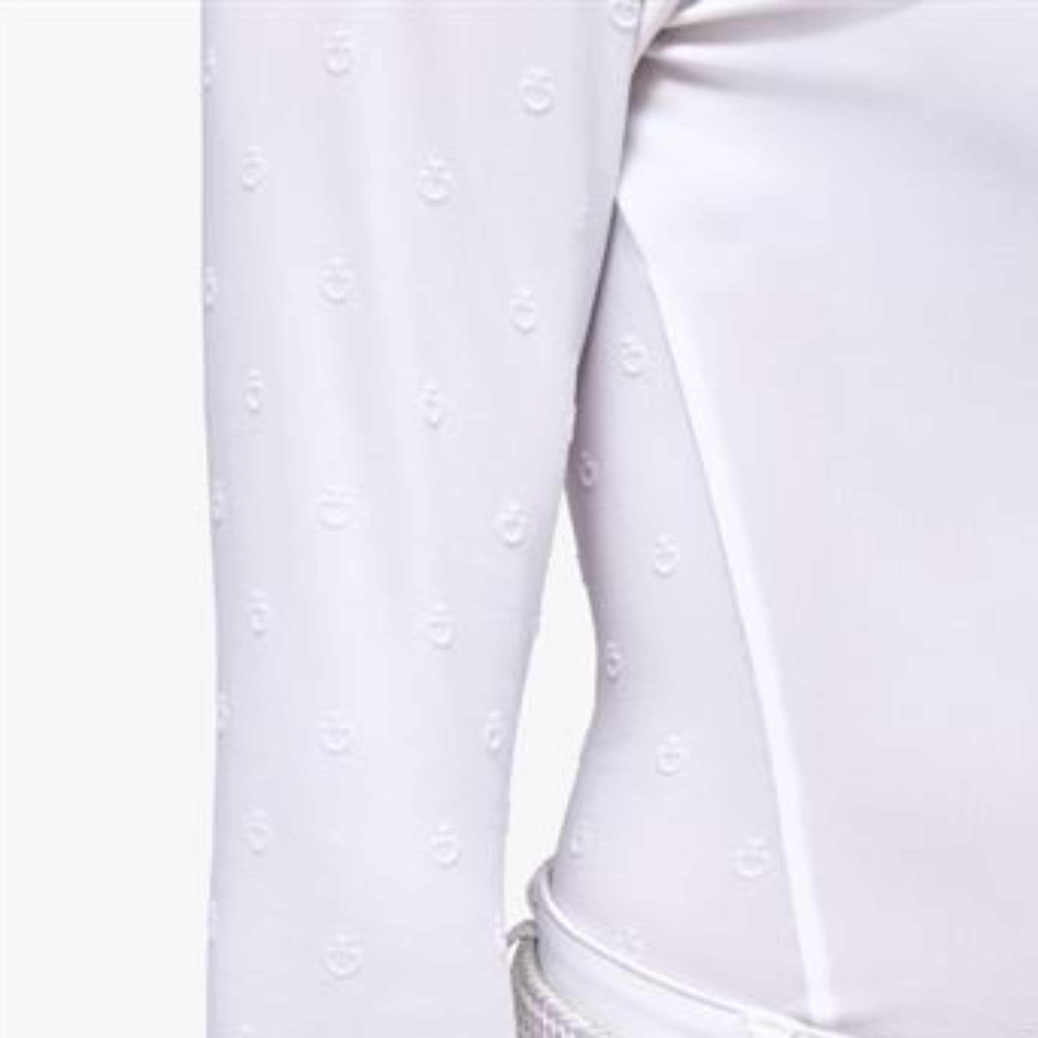 Cavalleria Toscana Mini Flock Jersey Langærmet Stævnebluse - Hvid