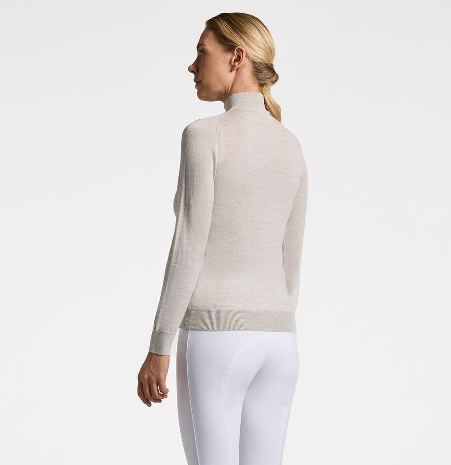 Cavalleria Toscana 1/2 Zip Sweater - Stone Grey