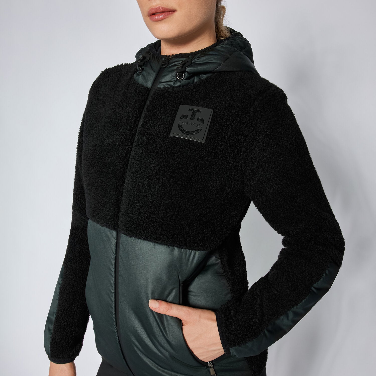 Cavalleria Toscana Academy Nylon/Fleece Jakke - Sort/Grå