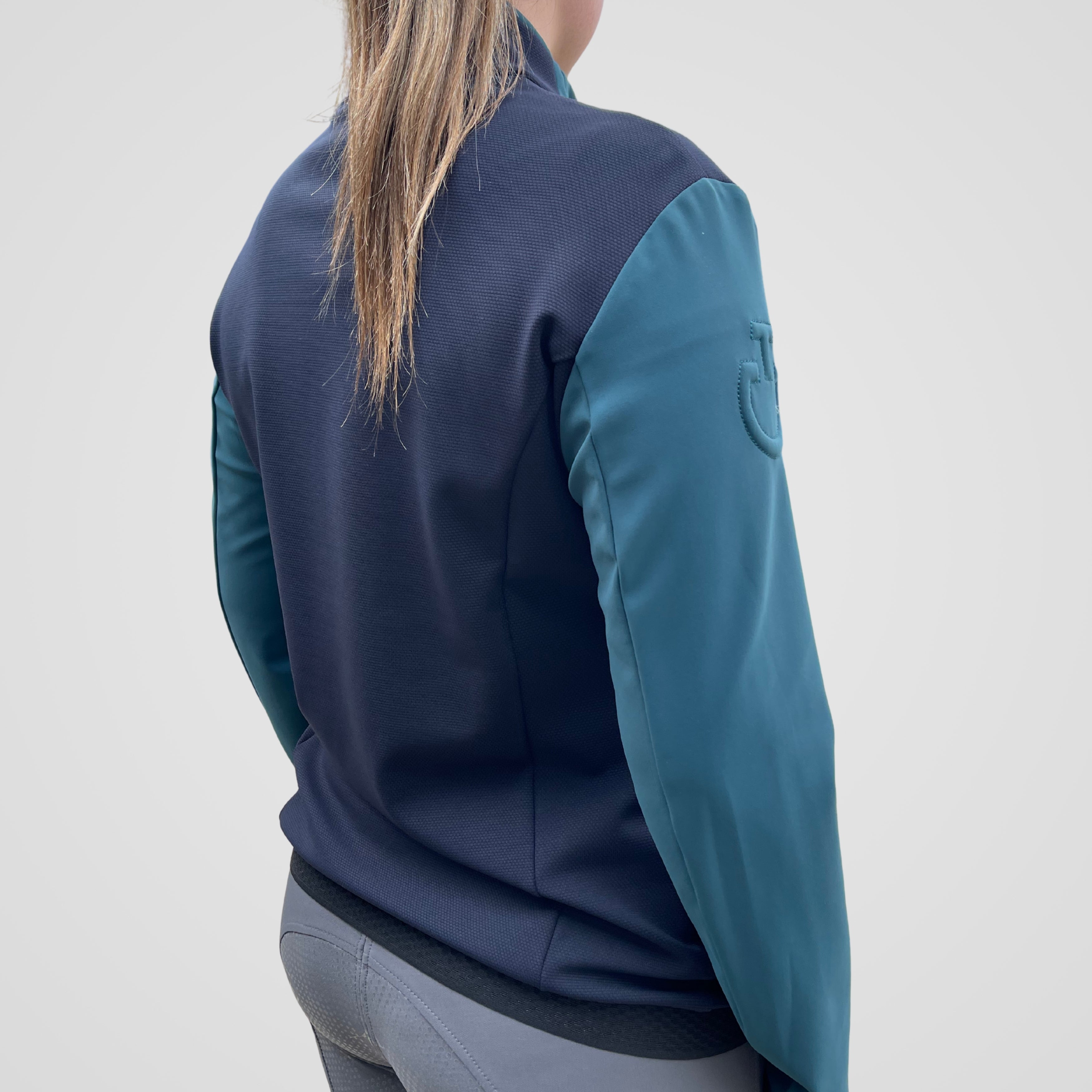 Cavalleria Toscana Bonded Fleece Jakke - Teal / Navy