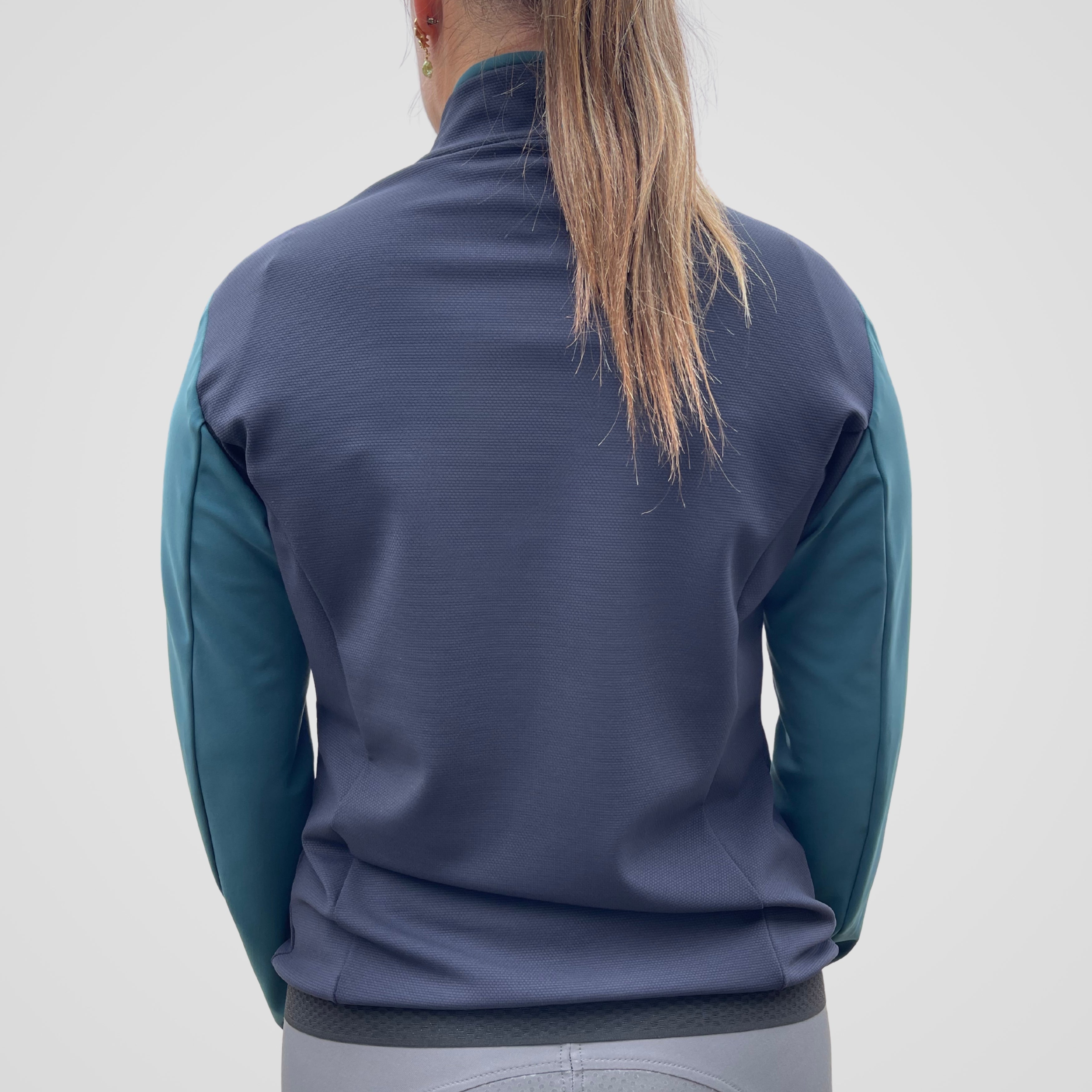Cavalleria Toscana Bonded Fleece Jakke - Teal / Navy
