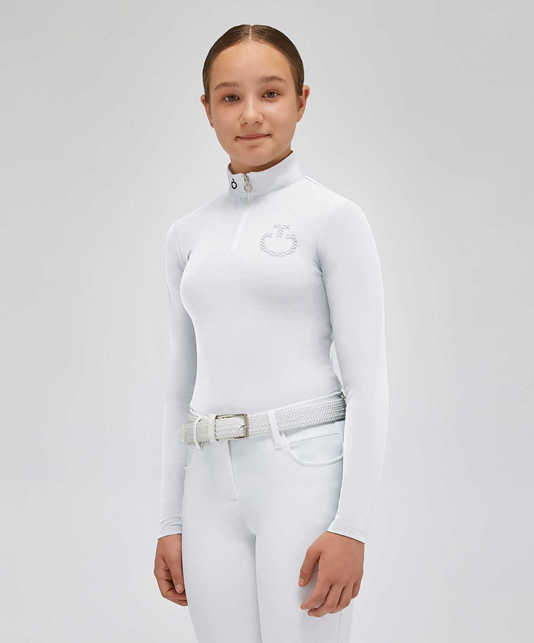 Cavalleria Toscana Jersey Junior Stævnebluse - Hvid