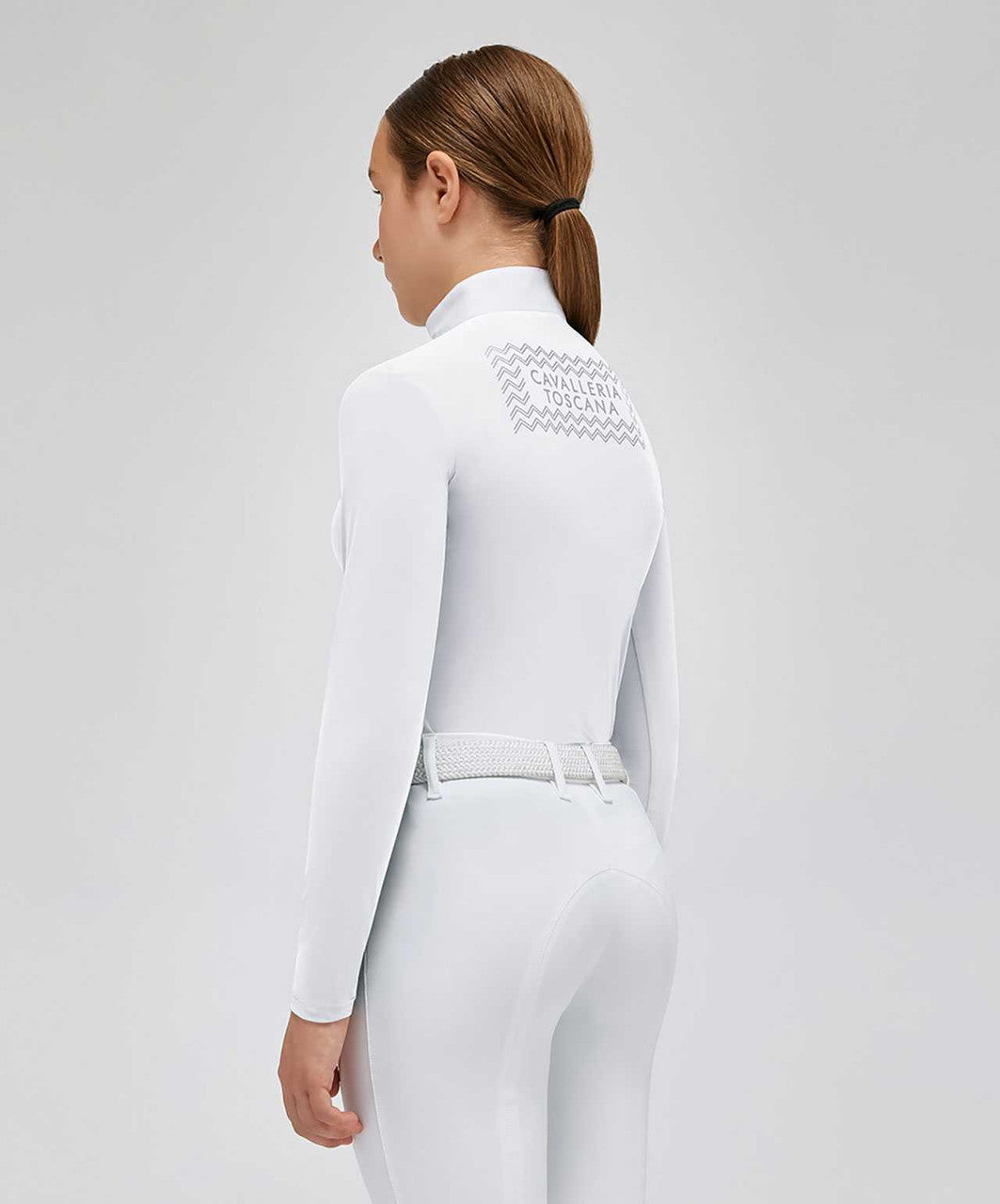 Cavalleria Toscana Jersey Junior Stævnebluse - Hvid