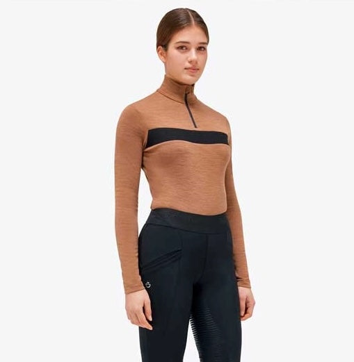 Cavalleria Toscana Tech Wool Turtleneck M. 1/4 Zip - Camel