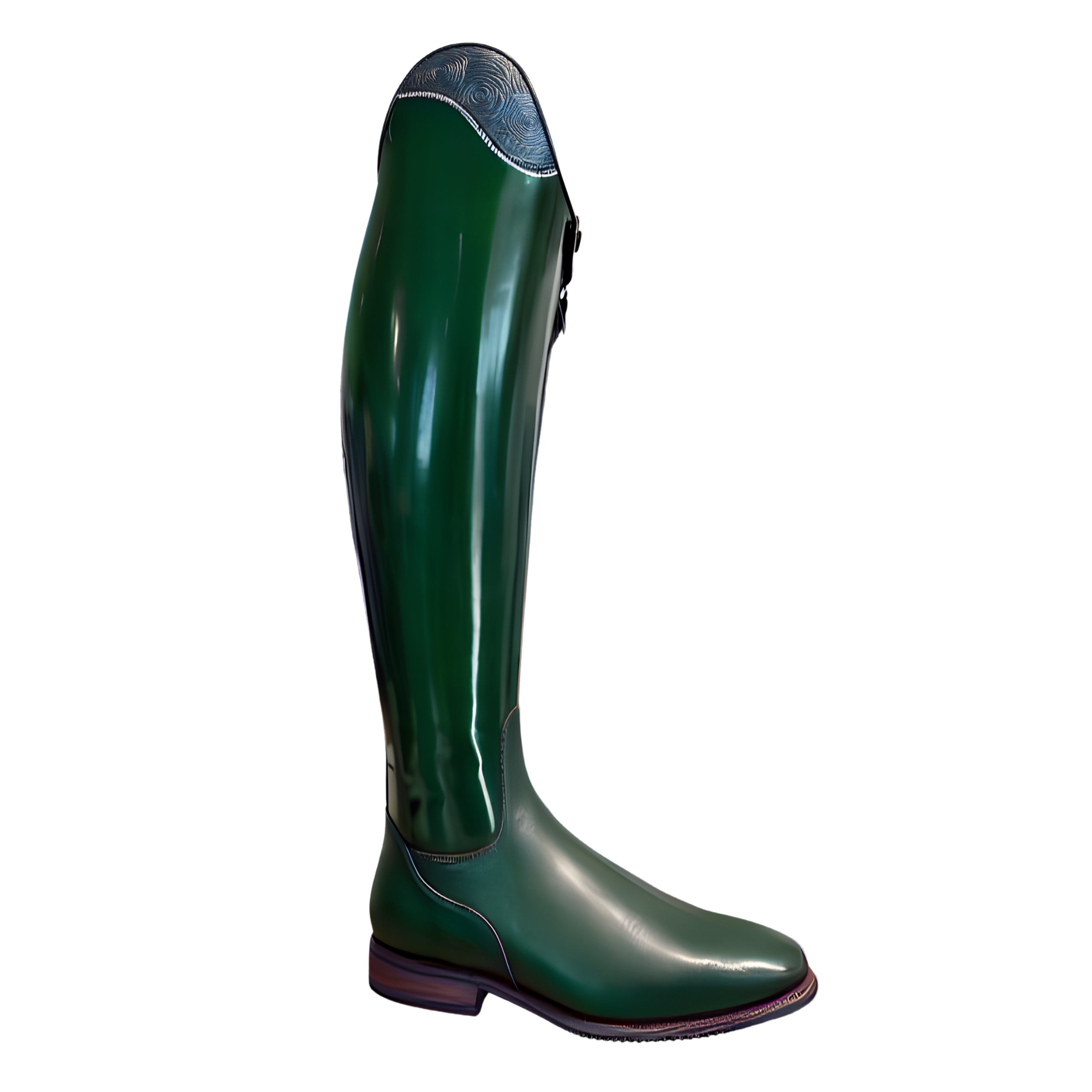 Deniro Bellini Ridestøvler Brushed Green M. Roseto Verde Top & Krystaller