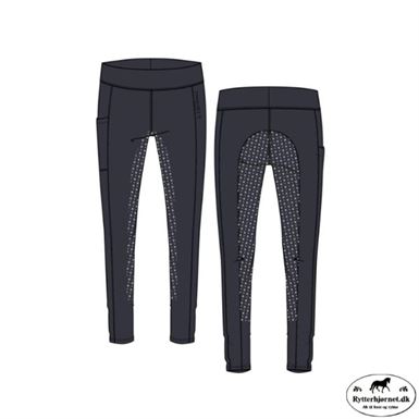 Equipage Molly Børne Ridetights M. Fuldgrip - Glimmer Navy