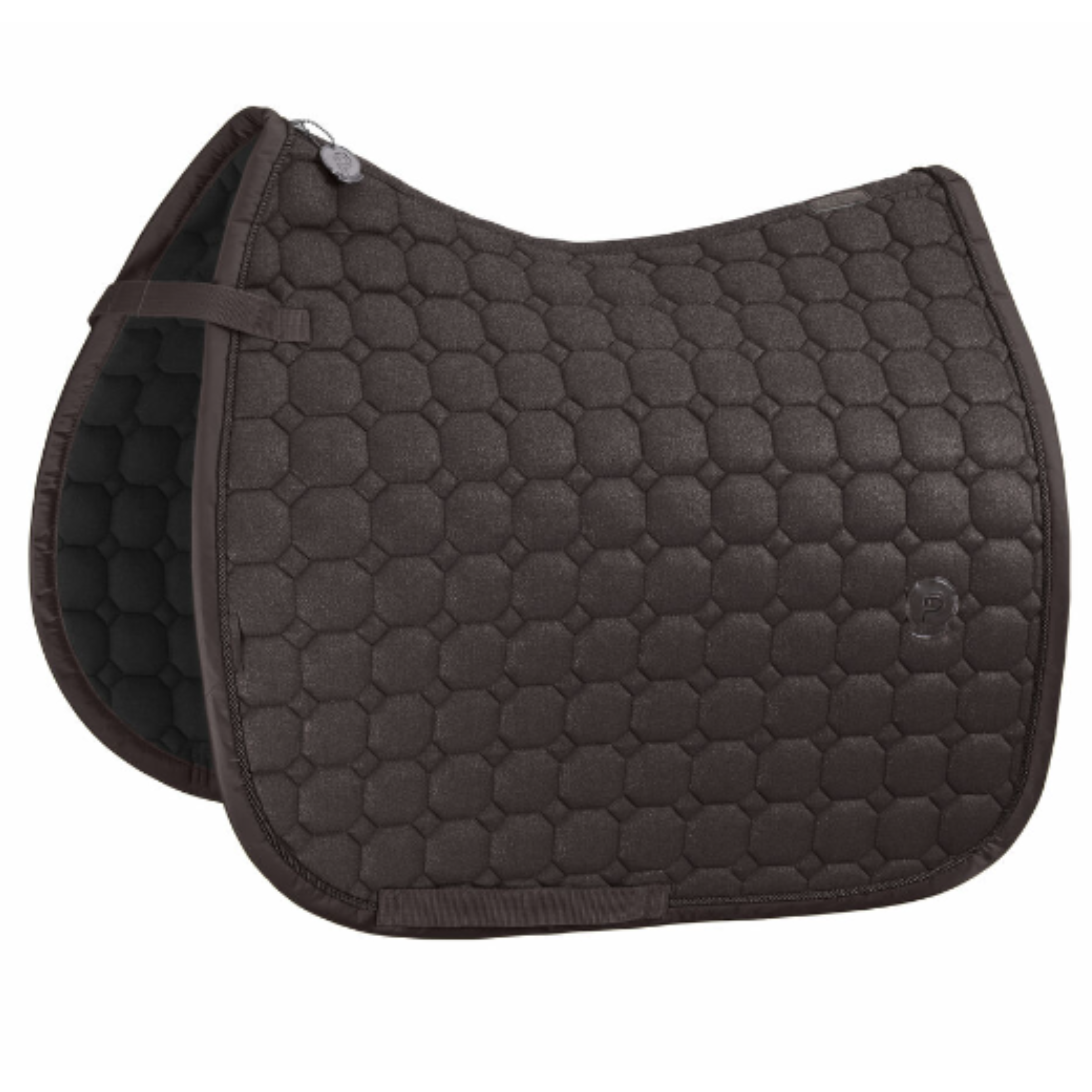 Eskadron Platinum Glitter Bomulds Dressurunderlag - Teak Brown