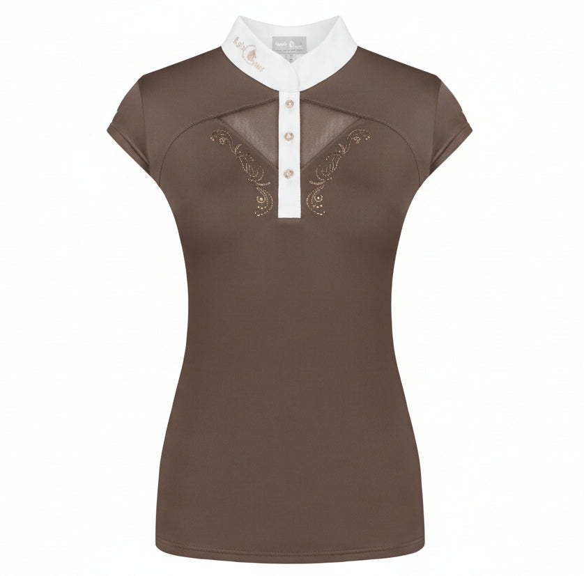 FairPlay Cathrine Sleeveless Stævne Bluse - Taupe/Rosegold