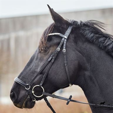 HorseGuard Cryll Trense m. Hannoveransk Næsebånd - sort