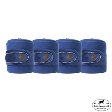 Kentucky Polar Fleecebandage med Perler 4-pak - Navy