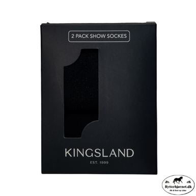 Kingsland 2 pak. Show Ridestrømper - Navy/Beige