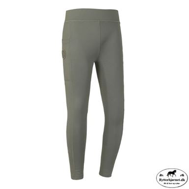 Kingsland Kacy Vinter Tights Til Børn M. Silikone Grip - Green Gunmetal