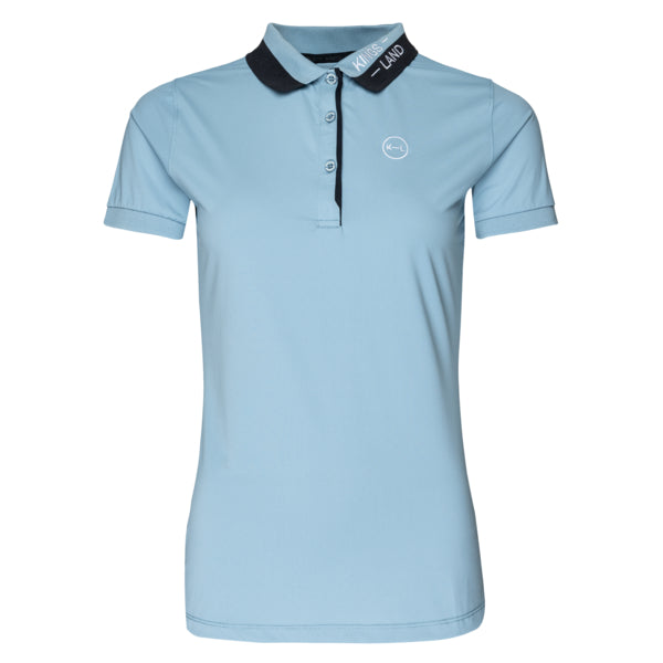 Kingsland Harriet Pique T- Shirt - Blue Faded Denim