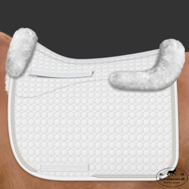 Mattes Square Medifell Dressurunderlag M. Trim - Hvid