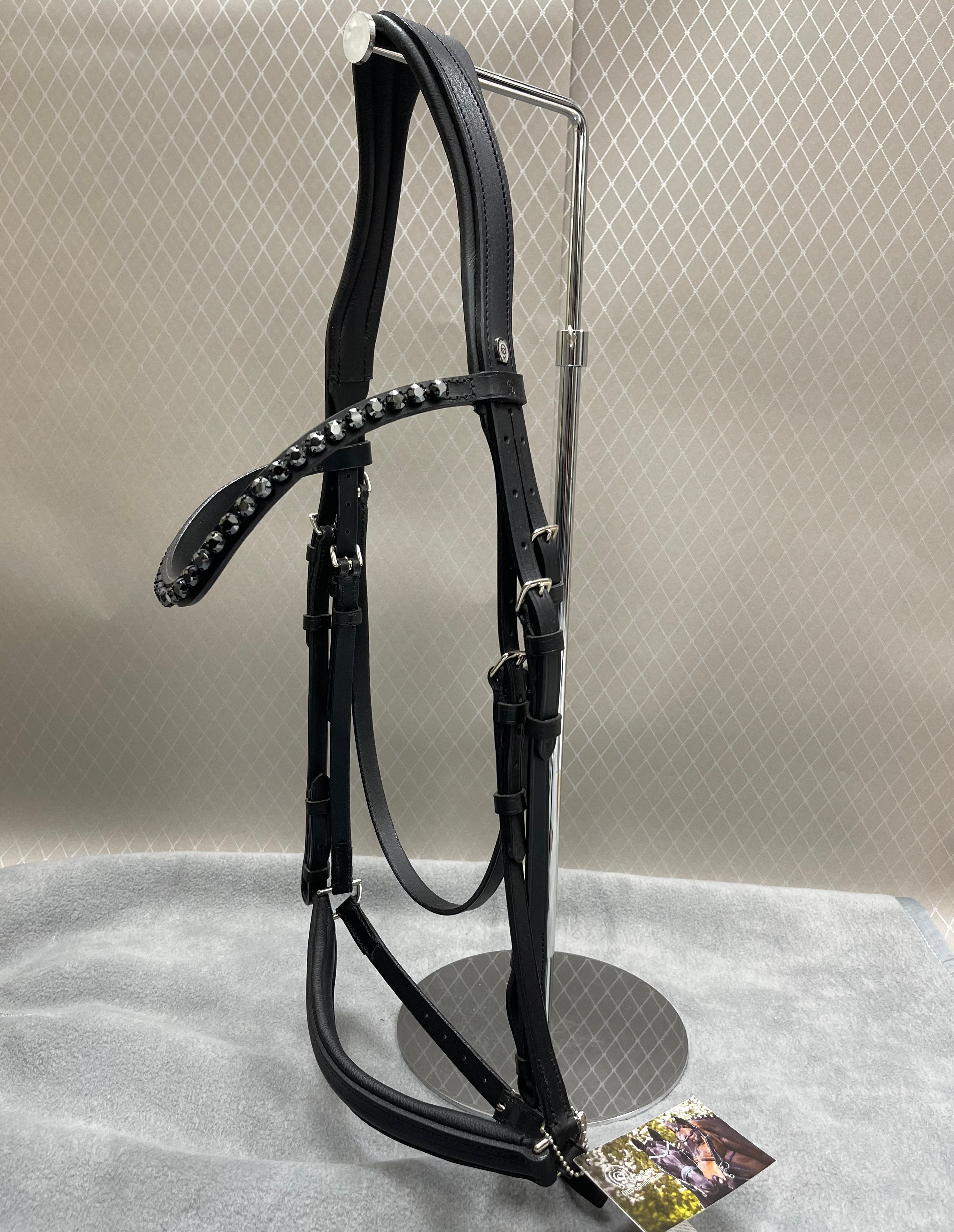 OS Elegant Trense m. Hannoveransk Næsebånd - Sort/Sort