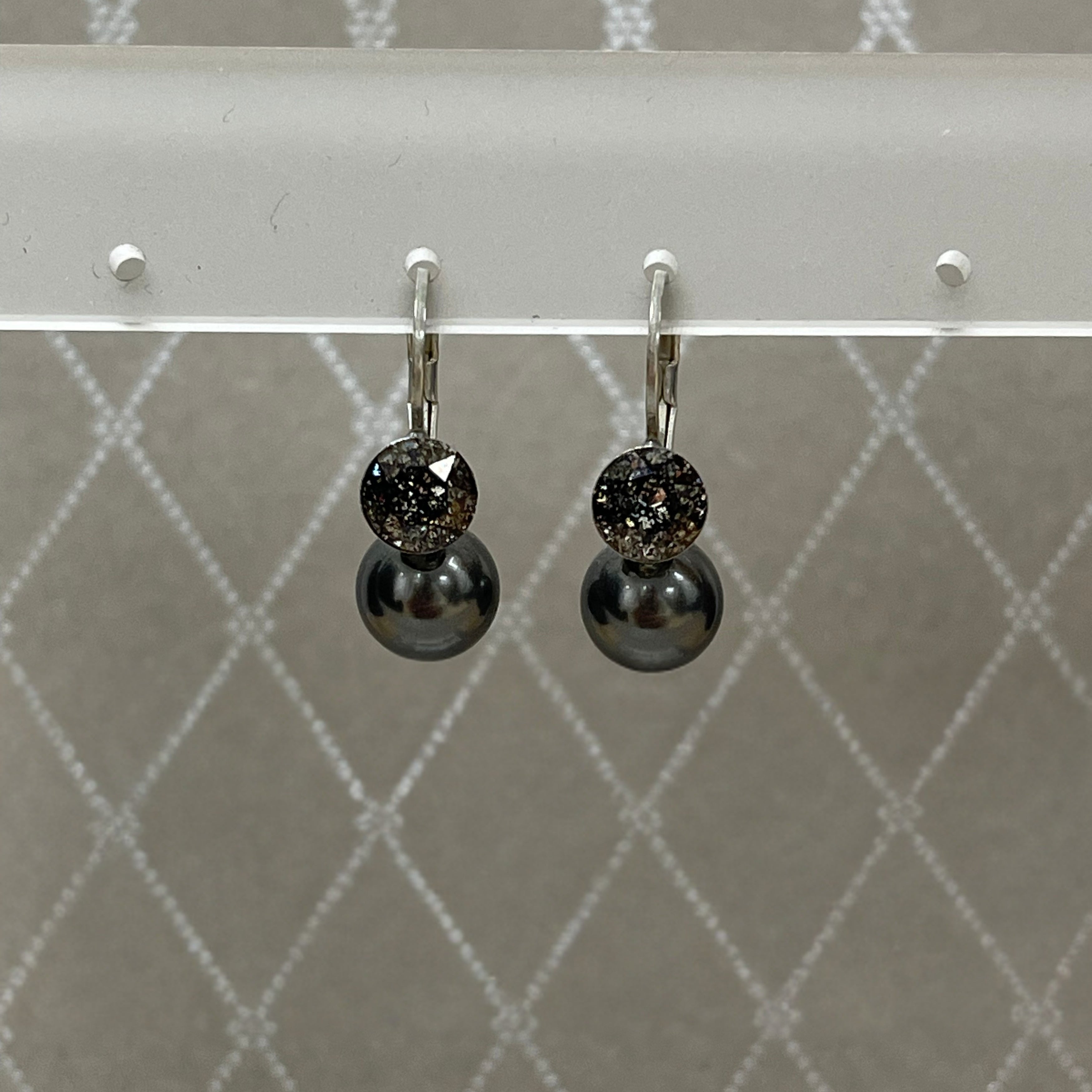 OS Perle Øreringe m. Krystal