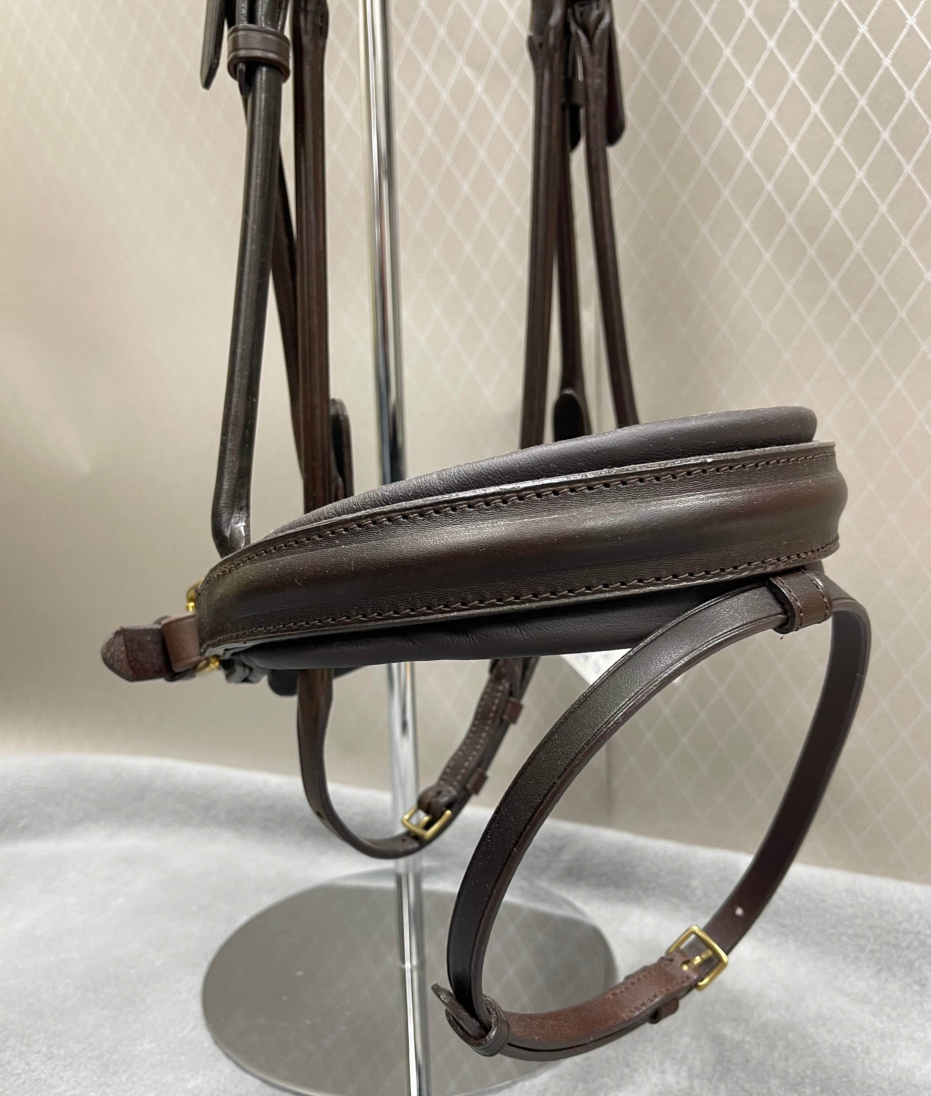 OS Bellevue Elegant Trense M. FG Nb. + Comfort Tøjle - Chocolate/Messing