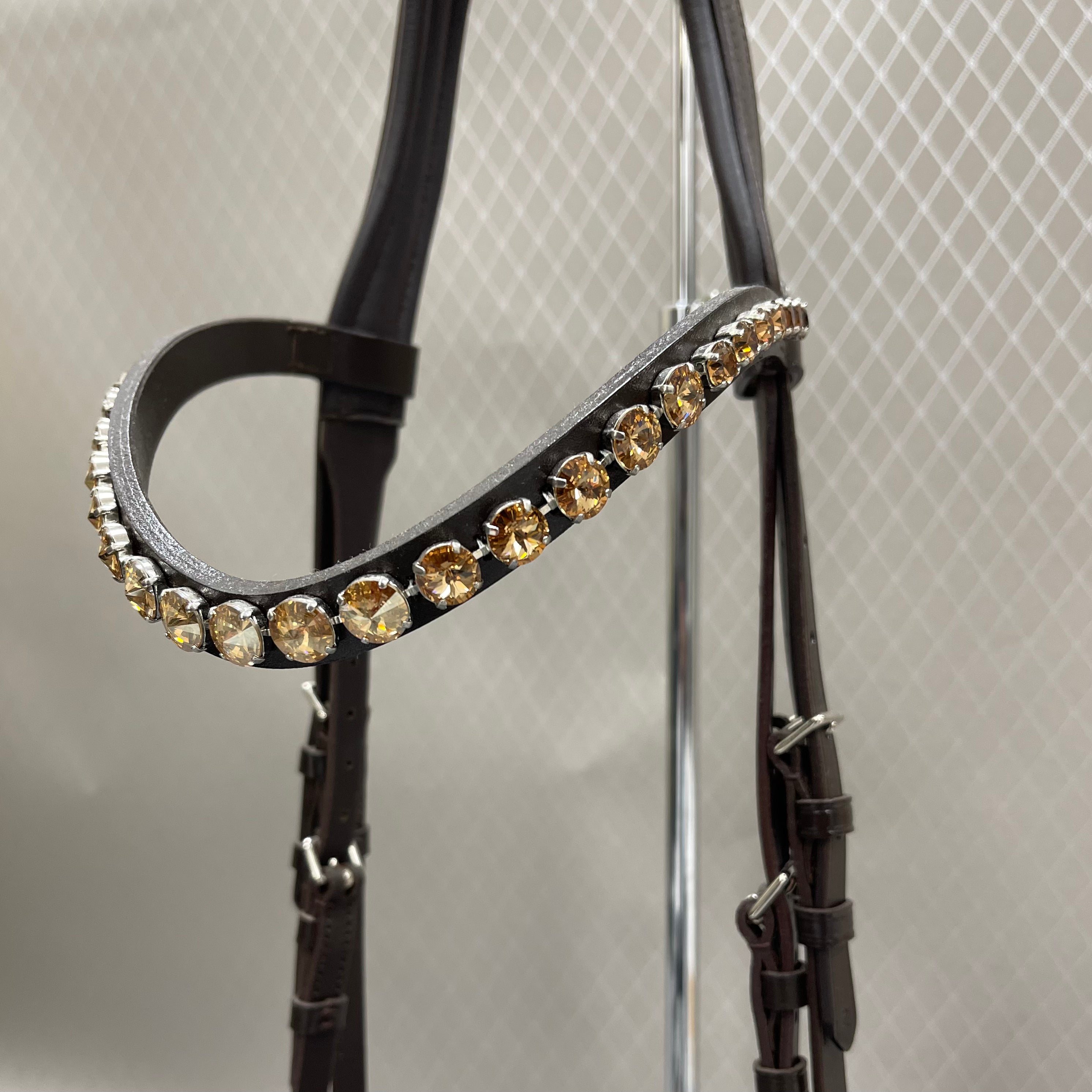 OS Elegant Trense m. FG Næsebånd Croco Lak. - Chocolate