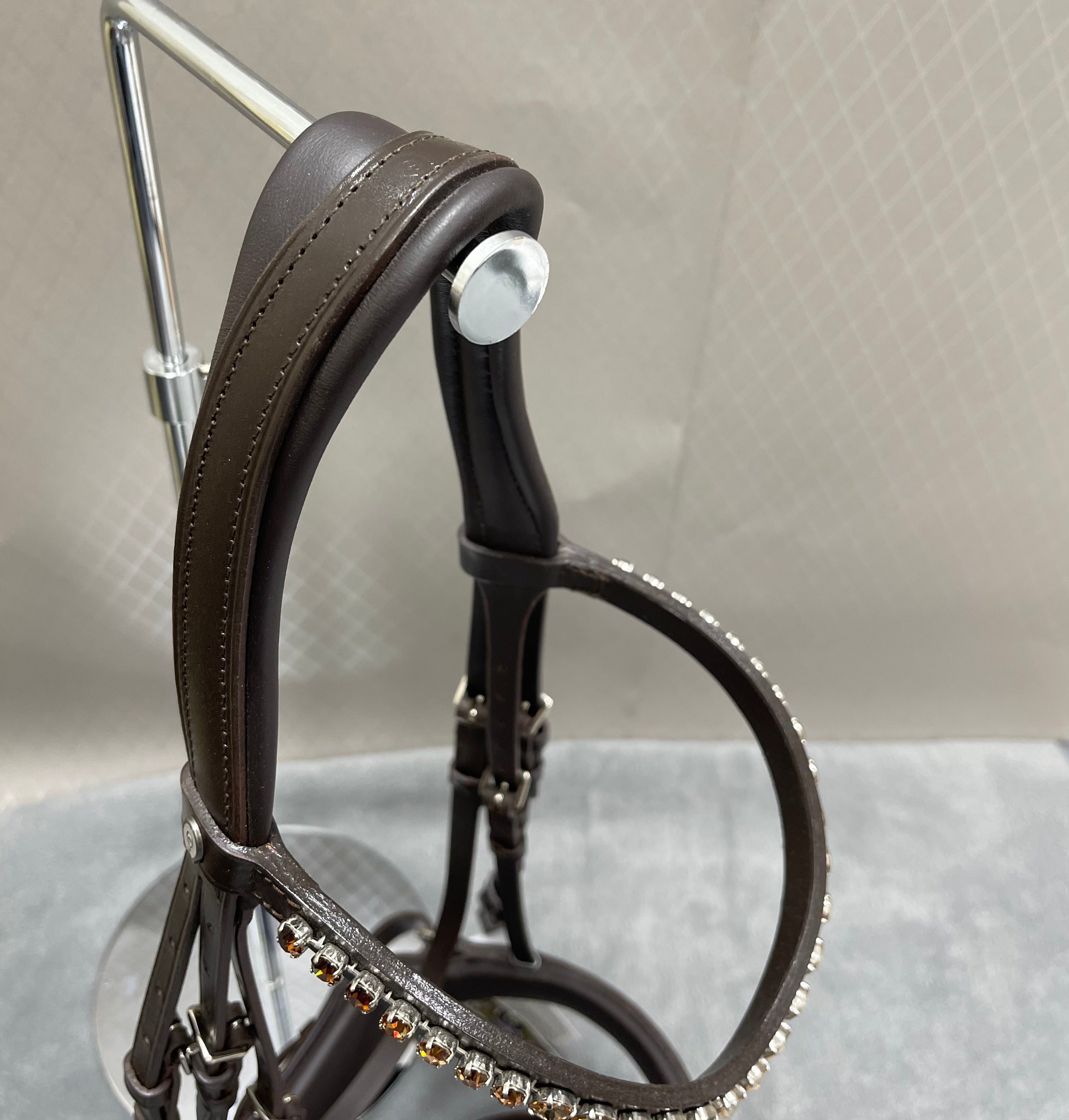 OS Elegant Trense m. FG Næsebånd Croco Lak. - Chocolate