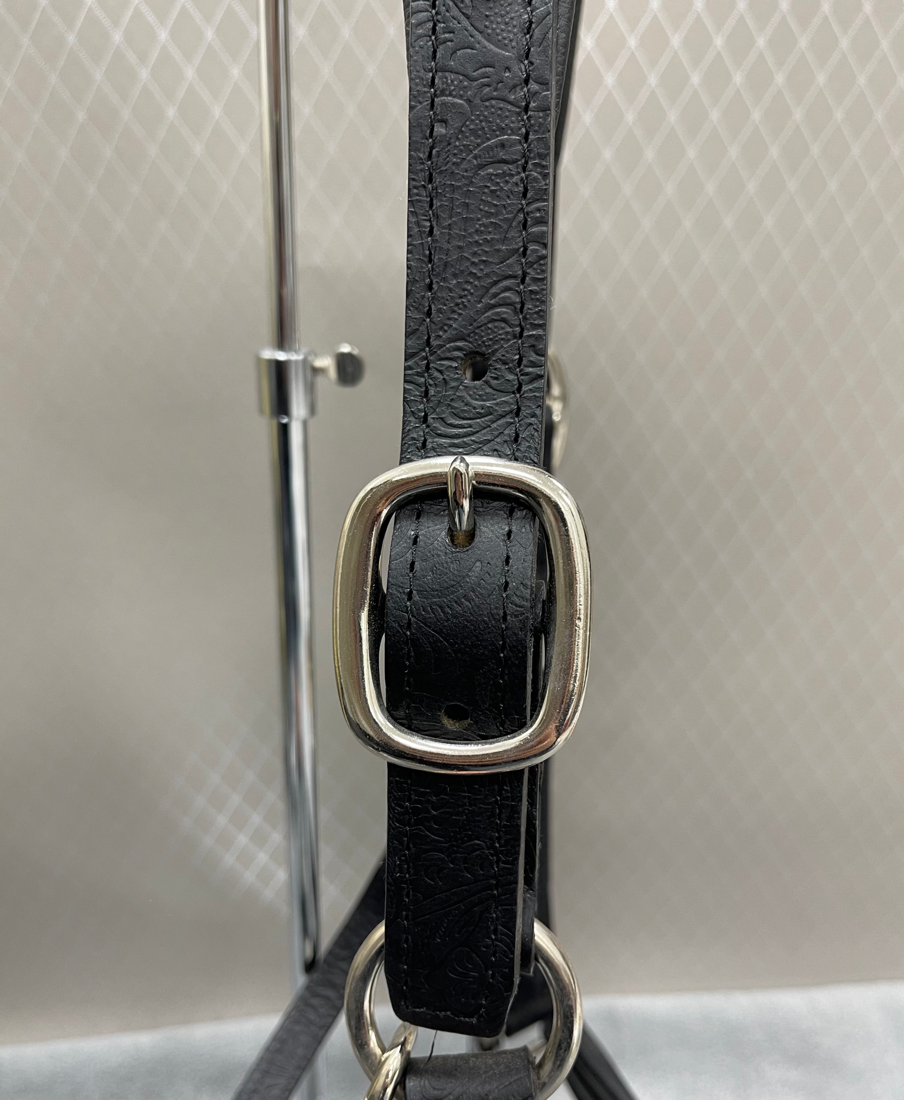 OS Lædergrime 2,8 cm - Barock Sort/Stål