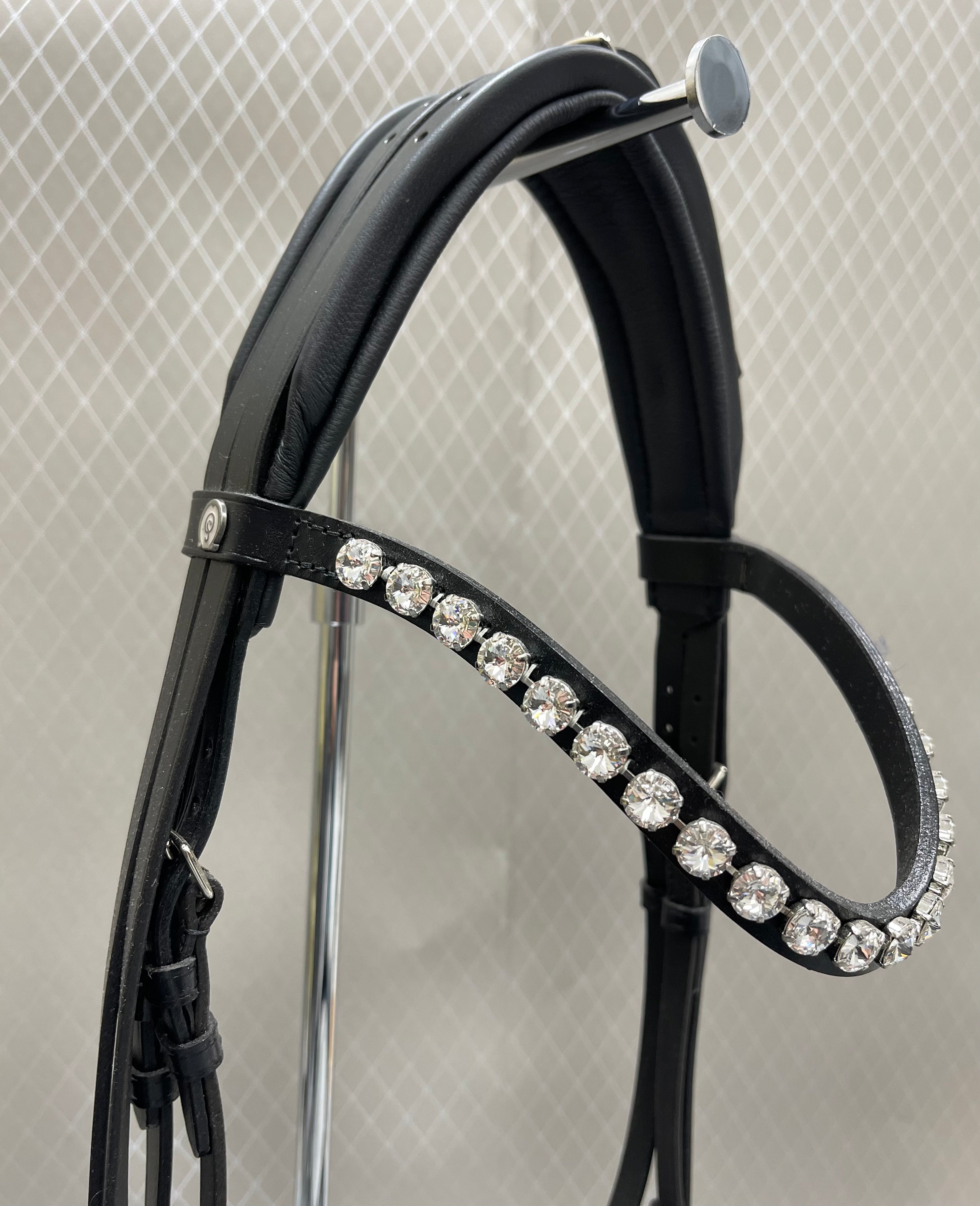 OS Warendorf Feel Good Kandar M. Comfort Næsebånd + Rivoli Swarovski Pandebånd - Sort