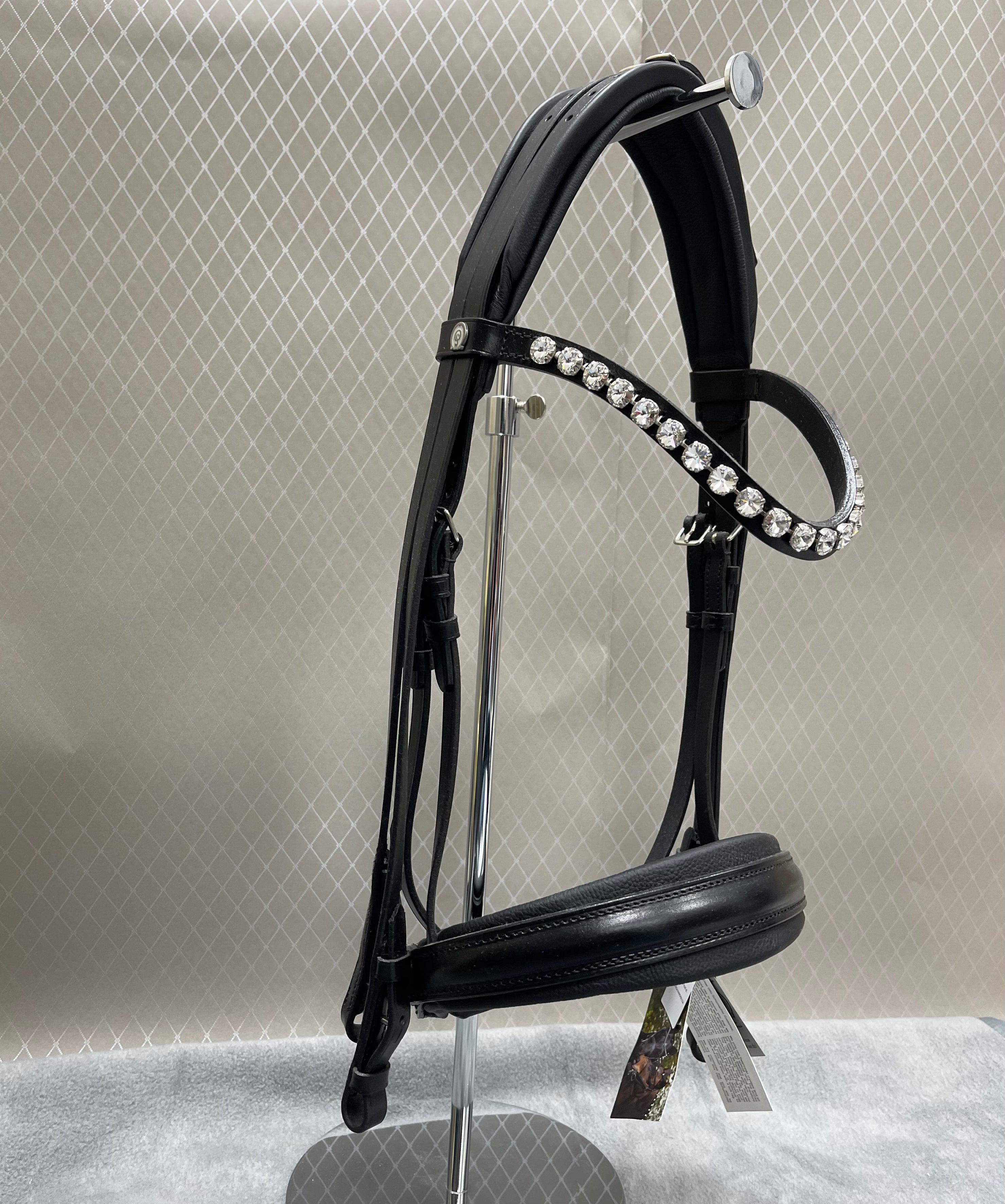 OS Warendorf Feel Good Kandar M. Comfort Næsebånd + Rivoli Swarovski Pandebånd - Sort