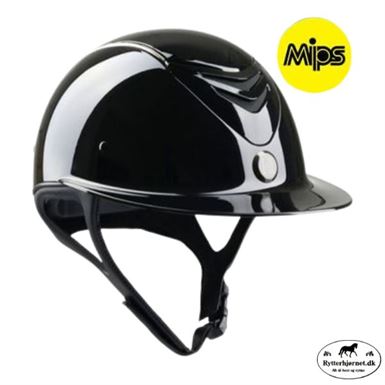 OneK Mips Avance Glossy Ridehjelm M. Chrome Pipe - Sort