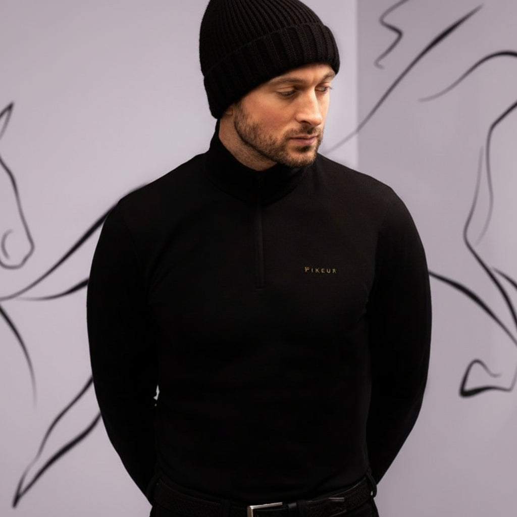 Pikeur Eric Langærmet Herre Bluse - Sort