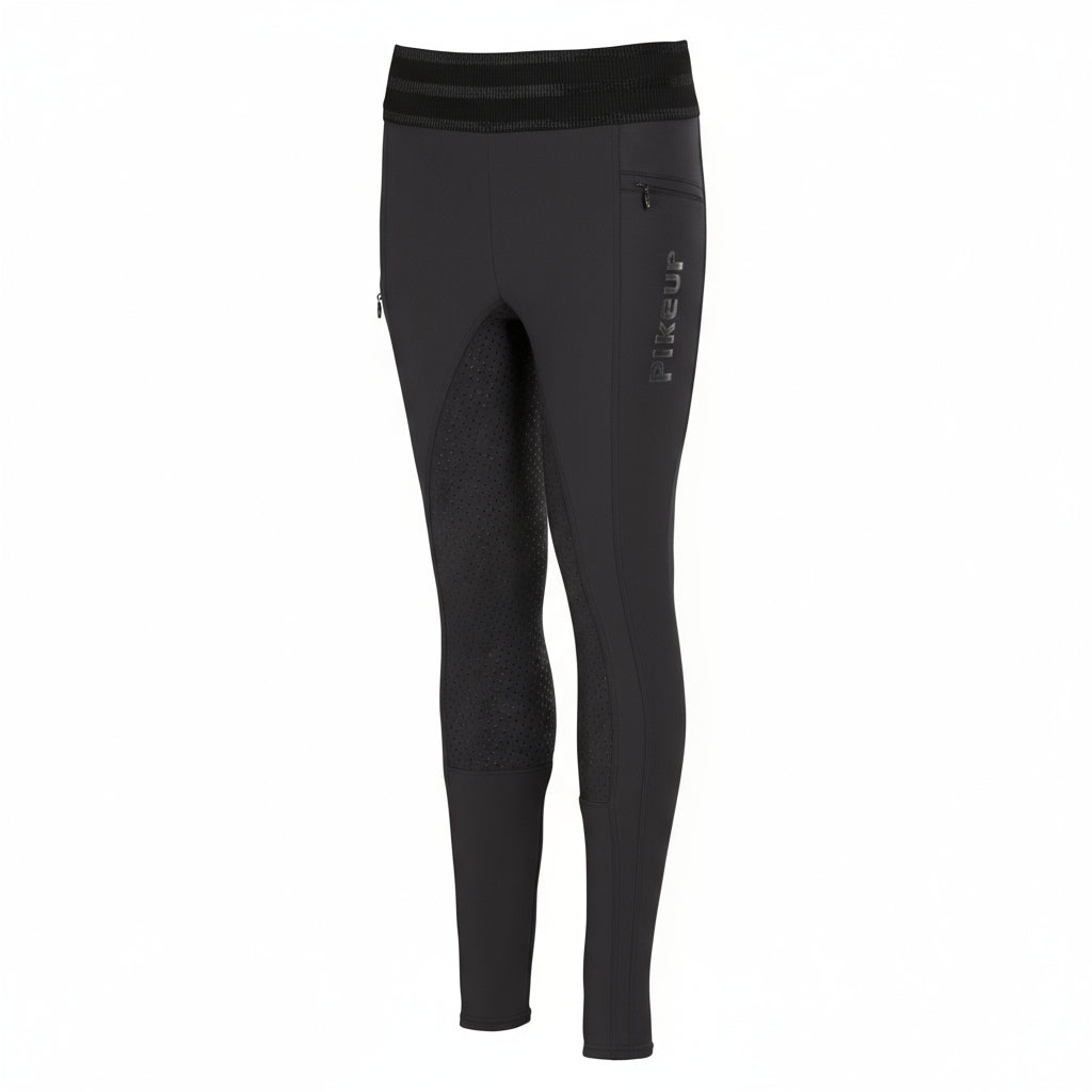 Pikeur Ida Tights m. Fuldgrip til Børn - Anthracite