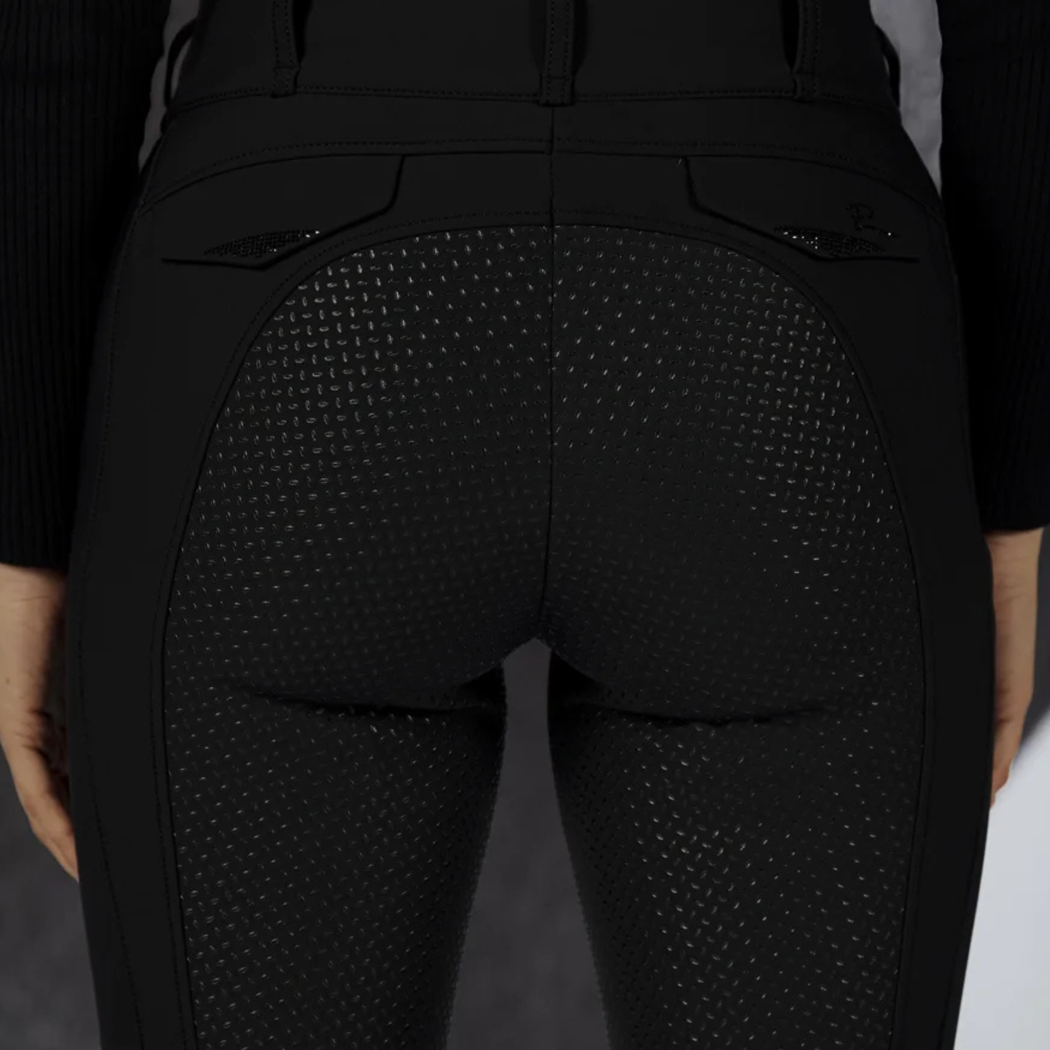 Pikeur Laure Softshell Ridebukser med Fuldgrip - Sort