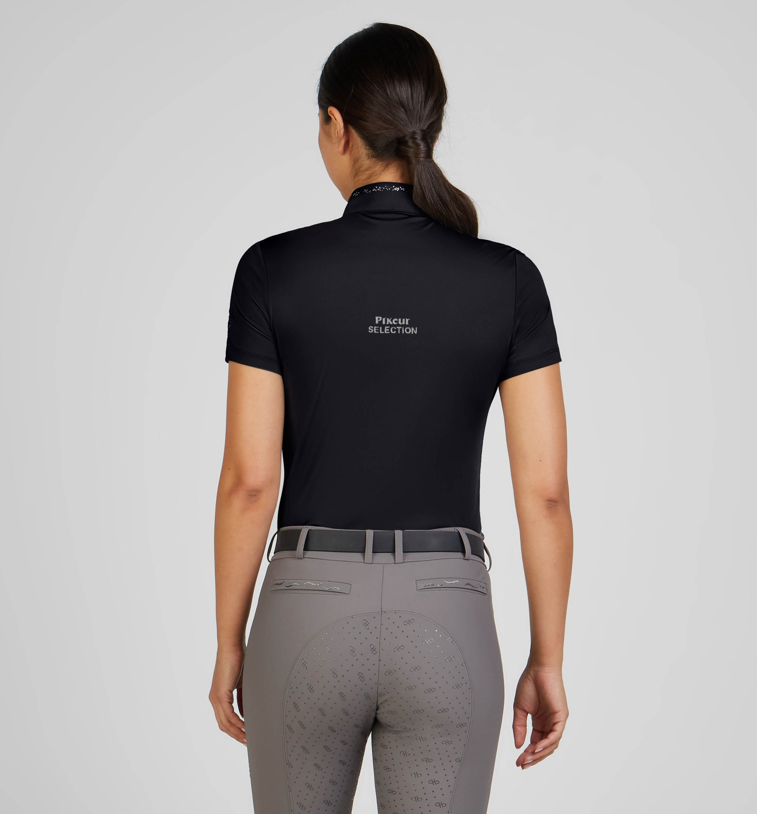 Pikeur T-Shirt Med Knaplukning - Sort