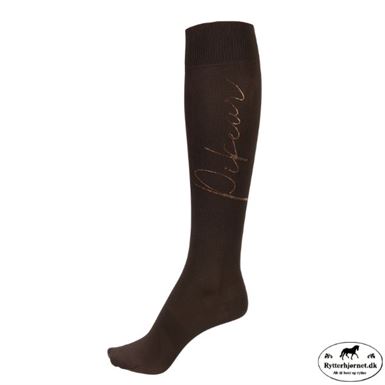 Pikeur Knæstrømpe Strass - Dark Coffee