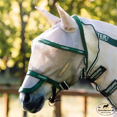 Rambo Flymask Plus - Oatmeal/Green