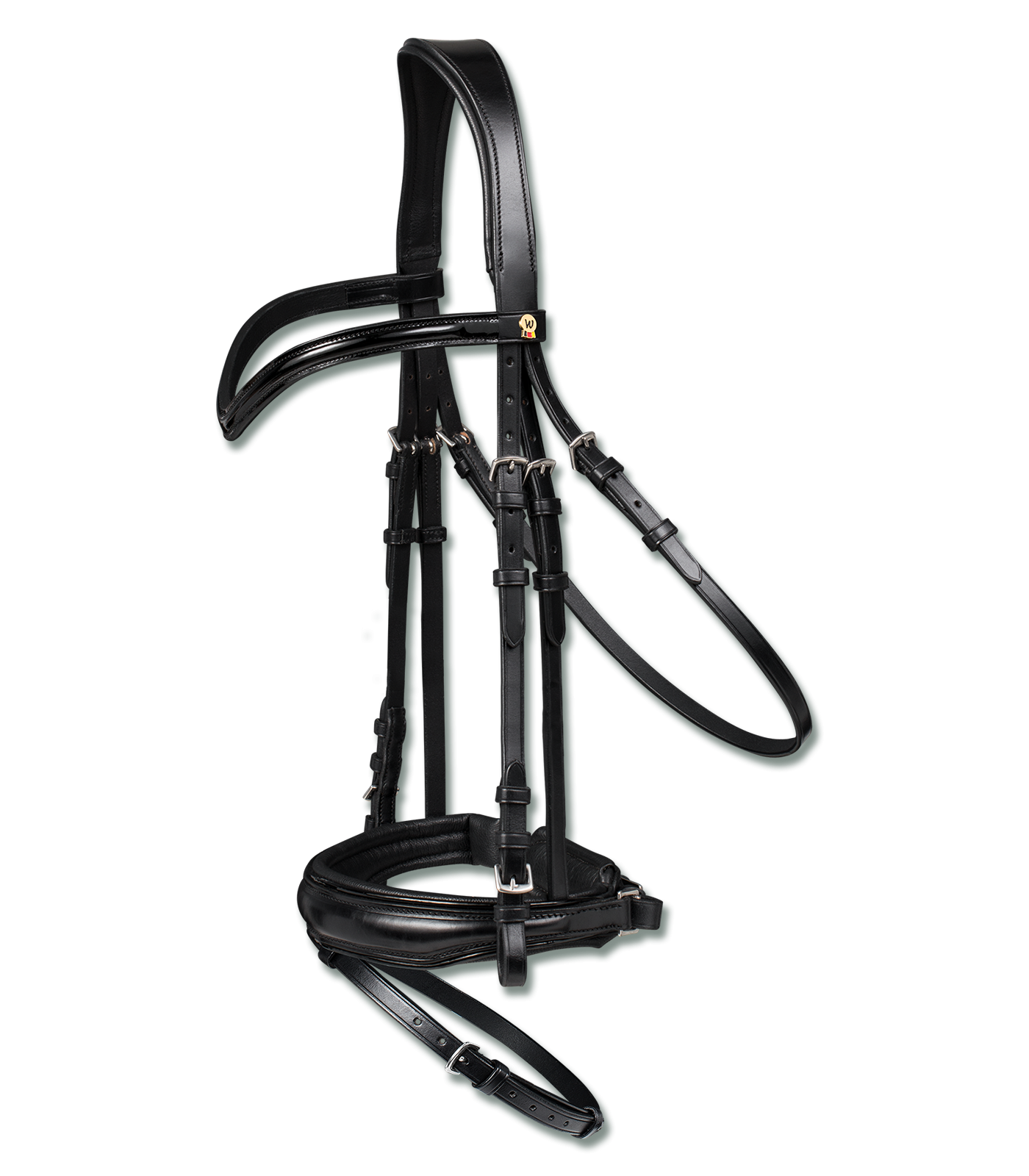 Waldhausen Blackshine S-line Trense - Sort