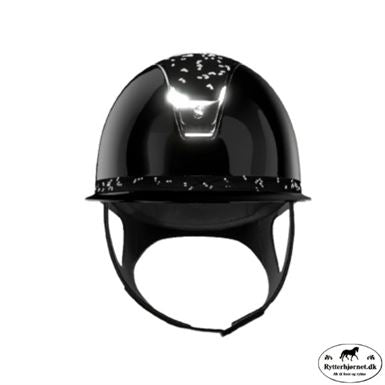 Samshield 2.0 Miss Shield Glossy Ridehjelm M. Crystal Leaf Top & Frontbånd- Sort