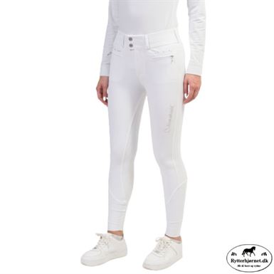 Samshield Clara Crystal Leaf Ridebukser M. Fuldgrip - Hvid