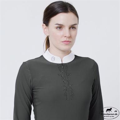 Samshield Loise Crystal Leaf Langærmet Stævneshirt - Magnet