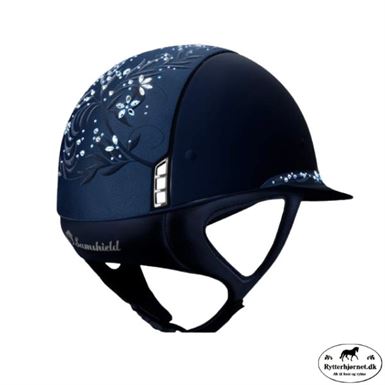 Samshield Miss Shield Shadowmatt M. Flower Swarovski Jewelry Top & Frontbånd & Crystal Fabric Blazon - Navy
