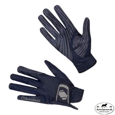 Samshield V-skin Handske m. Swarowski - Navy