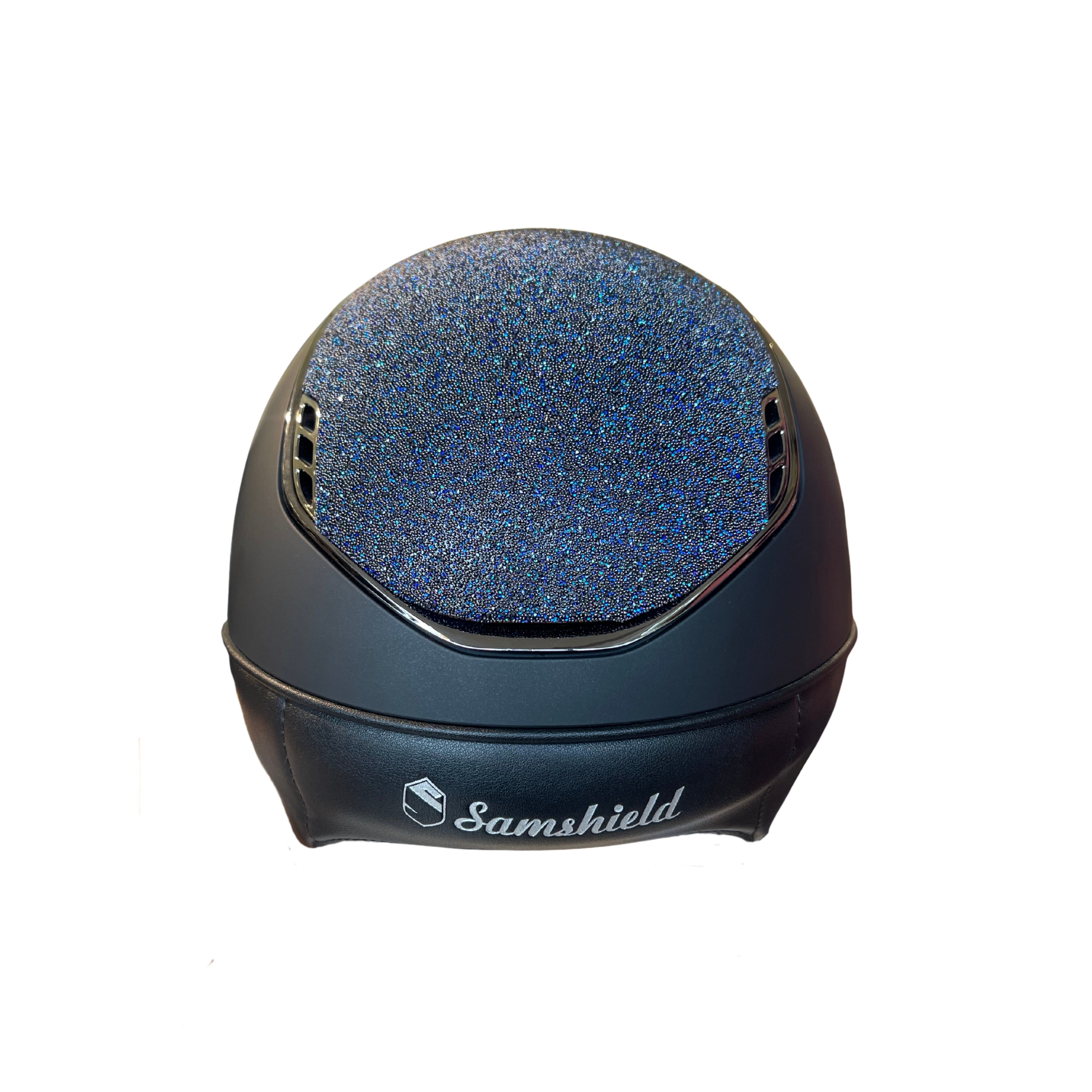 Samshield Miss Shield 2.0 Shadowmatt M. Crystal Fabric Blue T+B + 5 Swarovski Sten - Sort