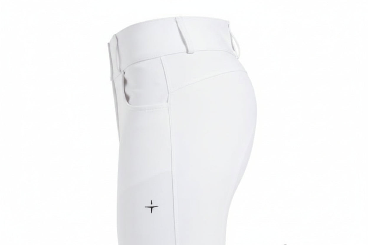 Trolle Projects Star Cut Hight Waist Ridebukser M. Knægrip - Hvid