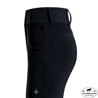 Trolle Projects Star Cut Hight Waist Ridebuks M. Knægrip - Sort